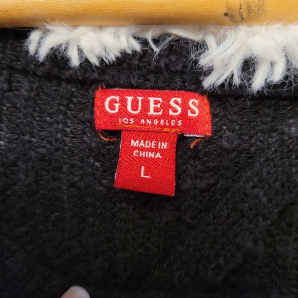 Guess Los Angeles Black Criss-Cross V-Neck - Picture 3 of 6